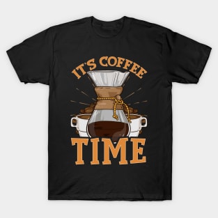 It's Coffee Time Funny Home Coffee Maker Tee Coffee Lover T-Shirt